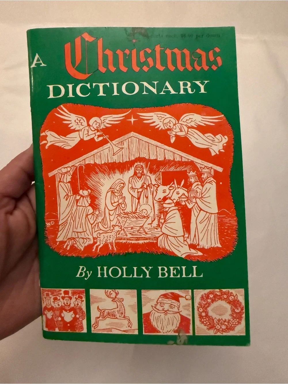 VTG Christmas Dictionary - Green and Red Holiday Book